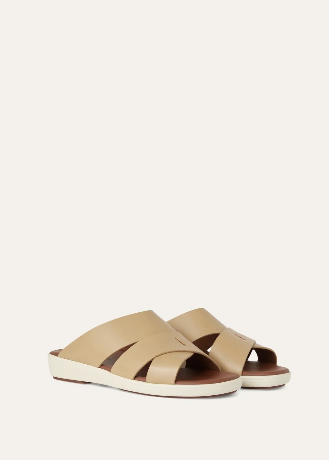 Palm bull leather sandal - Ecru