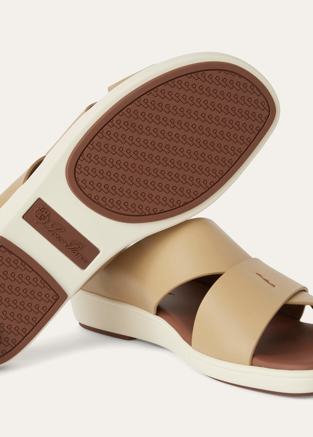 Palm bull leather sandal - Ecru