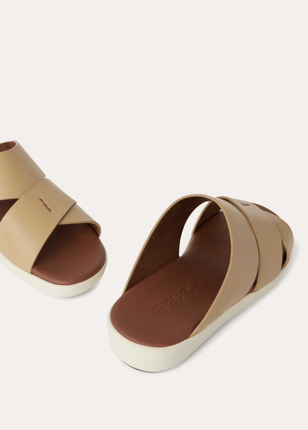Palm bull leather sandal - Ecru