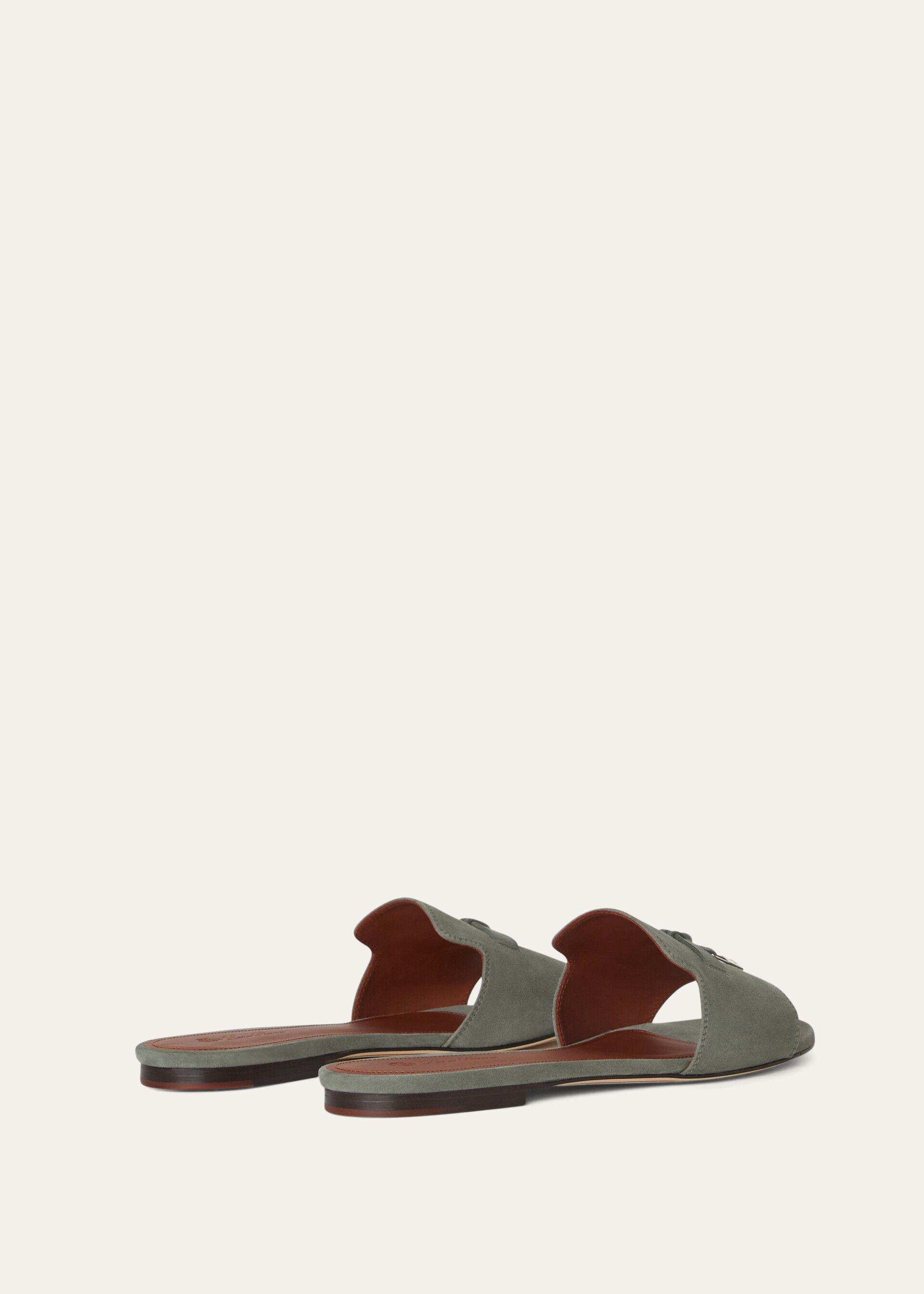 Summer Charms Sandal Suede Goatskin - Army Gray