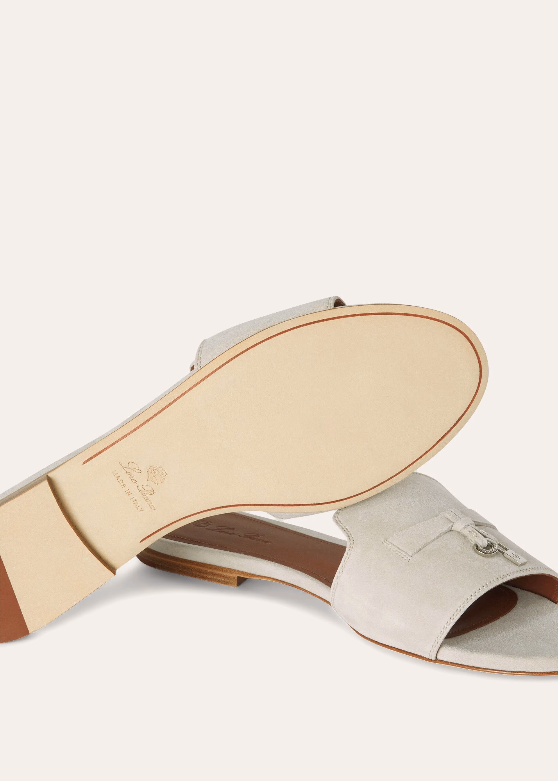 Summer Charms Sandal Suede Goatskin - Powder Pearl