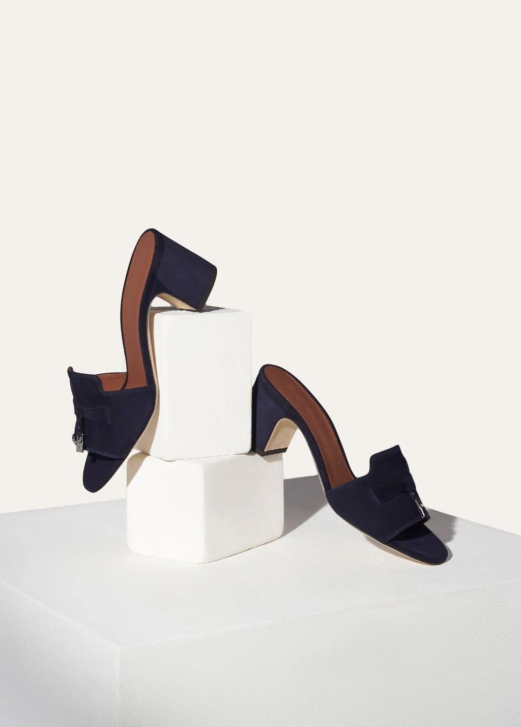 Summer Charms Suede Goatskin Sandal - Navy Blue W000