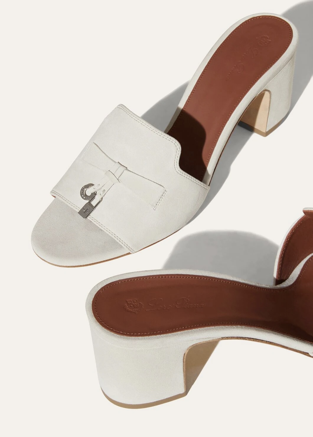 Summer Charms Suede Goatskin Sandal - Pearl Powder A760